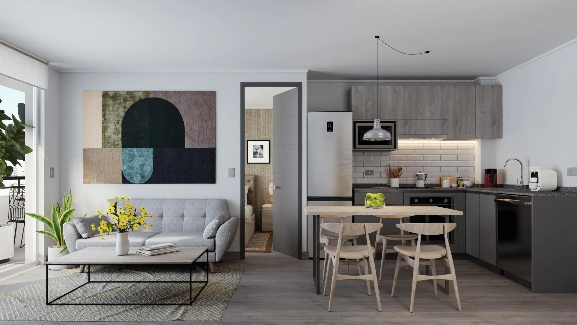 Living Comedor Cocina